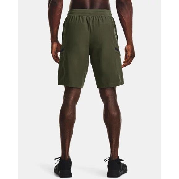 Under Armour Men's Sportstyle Elite Activewear Stretchy Cargo Shorts in Olive - Picture 6 of 7